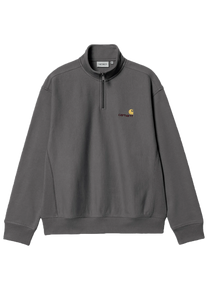 Carhartt WIP I027014 American Script porphyry half zip sweatshirt