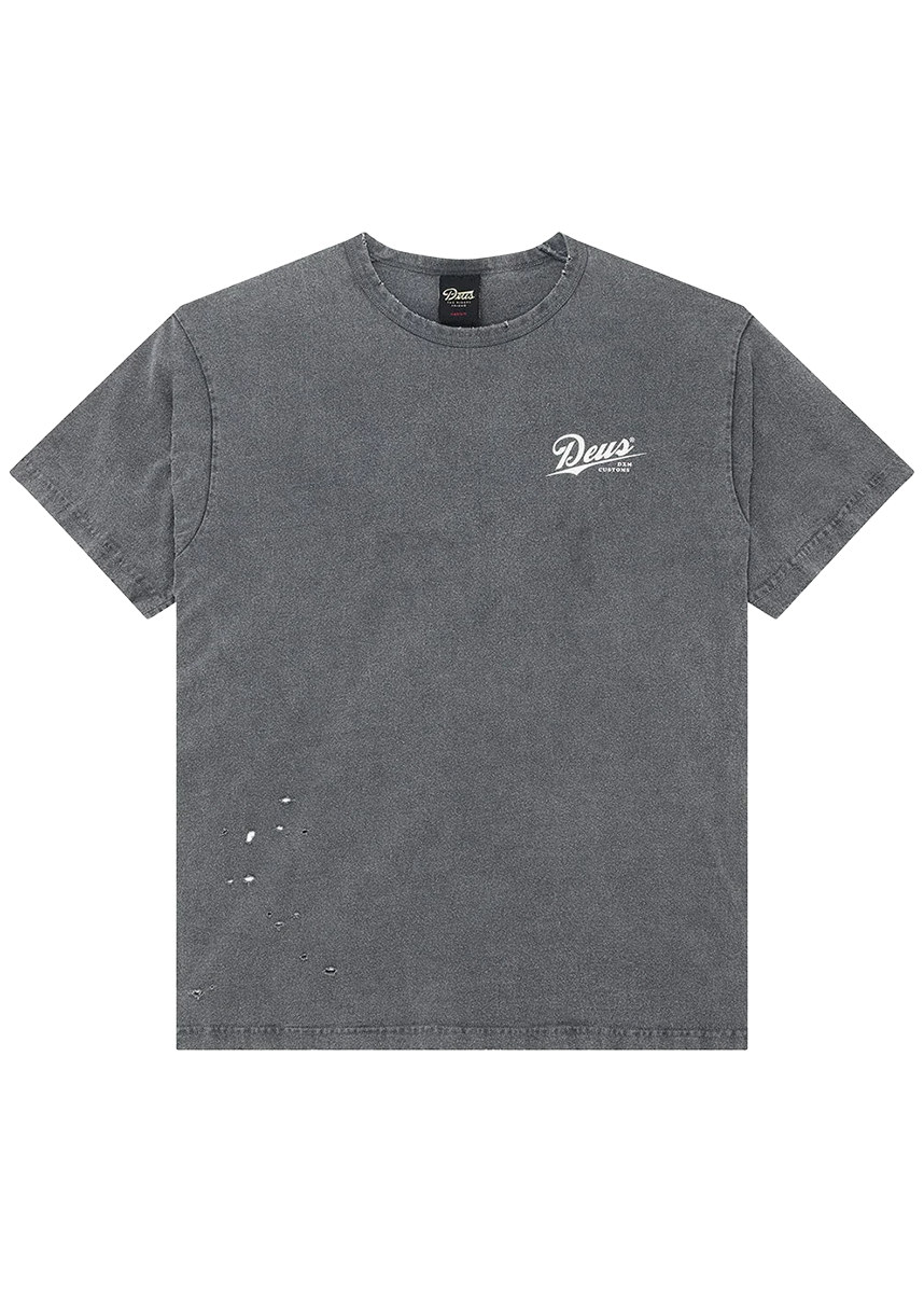 Deus Ex Machina Damaged Dyed Tee charcoal
