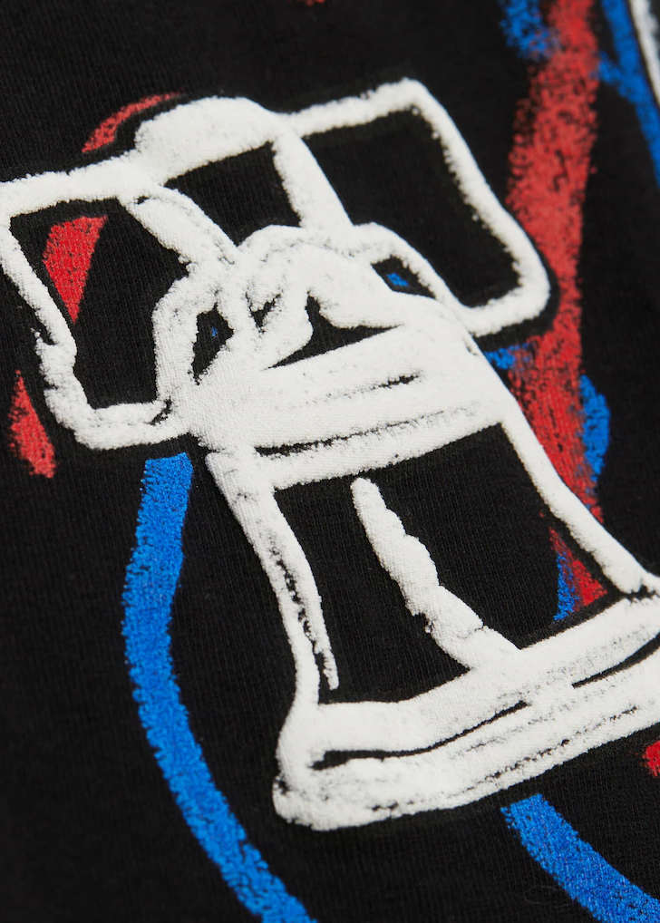 Mitchell &amp; Ness NBA Chalked Up Philadelphia 76ers Allen Iverson black tee