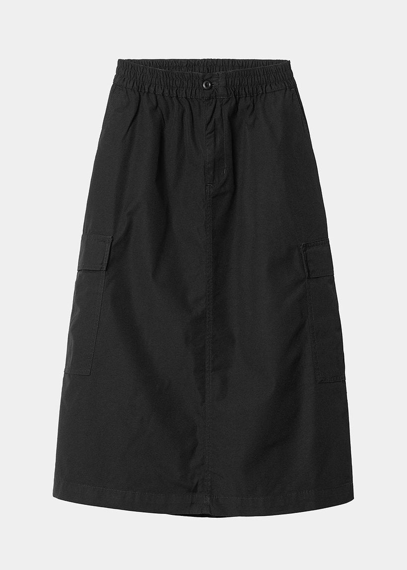 Carhartt WIP I033148 W' Jet black rinsed cargo skirt