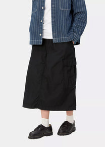 Carhartt WIP I033148 W' Jet black rinsed cargo skirt