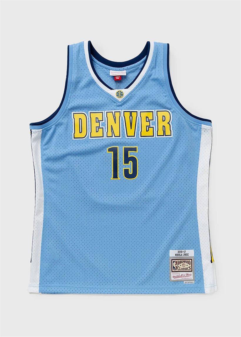 Mitchell &amp; Ness NBA Road Jersey Denver Nuggets 2016 Nikola Jokic blue