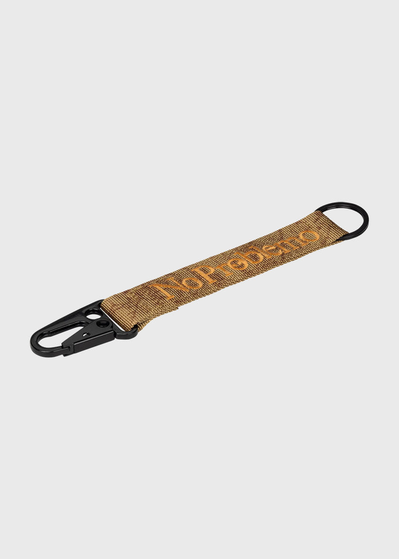 No Problemo camo carabiner keychain