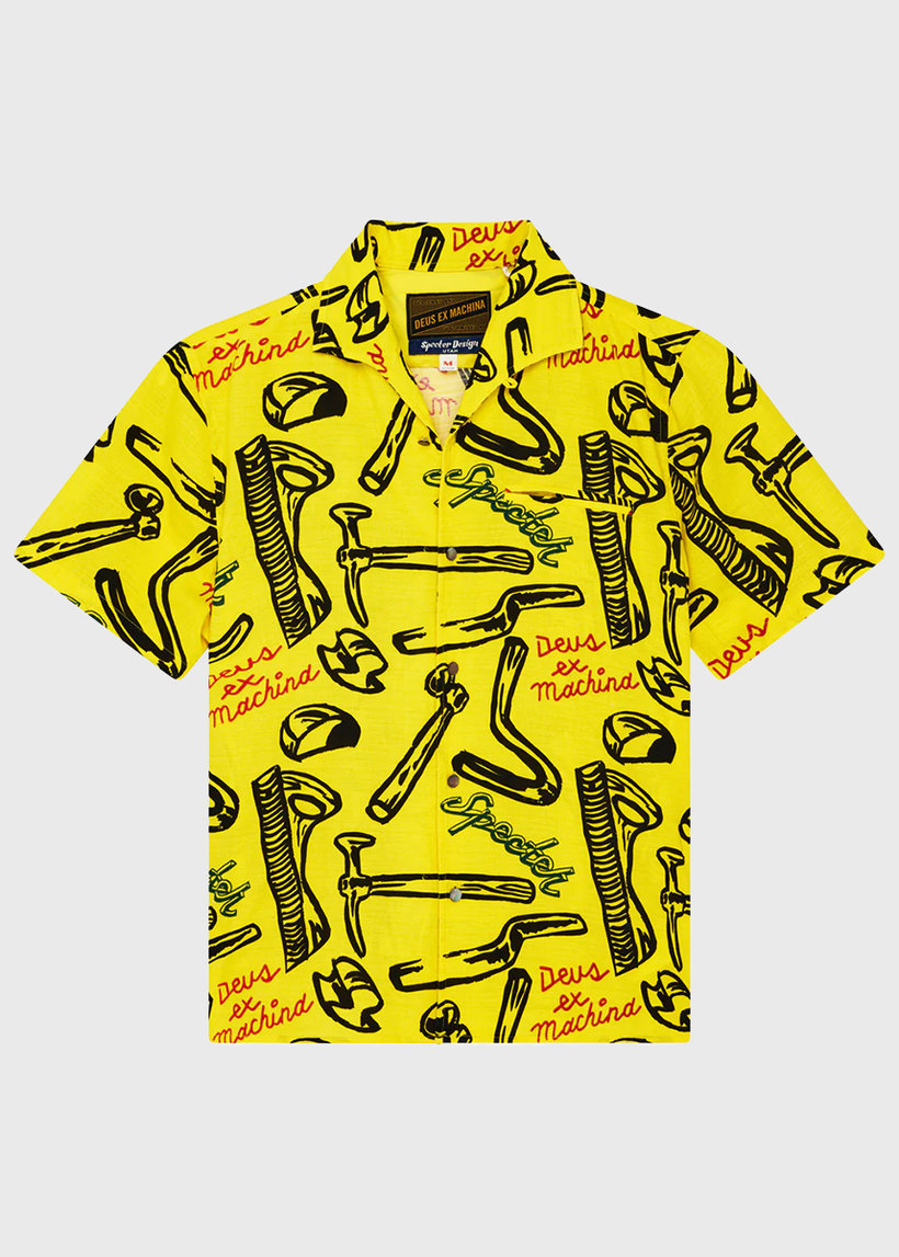 Deus Ex Machina Specter Tools SS canary yellow shirt