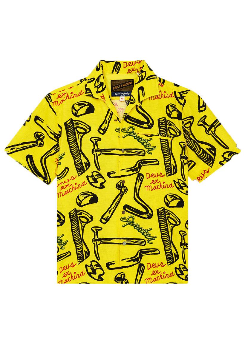 Deus Ex Machina Specter Tools canary yellow SS shirt