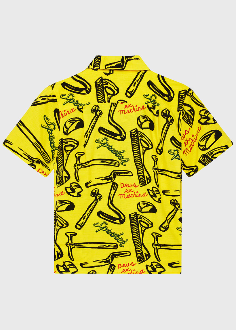 Deus Ex Machina Specter Tools canary yellow SS shirt