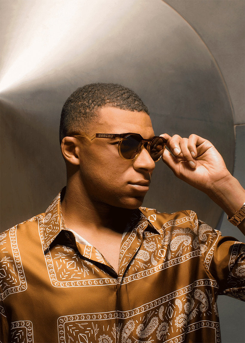 Oakley 92420752 Kylian Mbappé Signature HSTN dark amber/light curry PRIZM tungsten