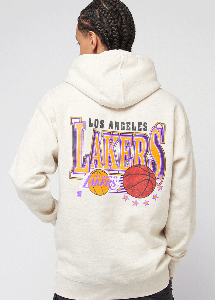 Mitchell &amp; Ness NBA Slammin Los Angeles Lakers oatmeal heather hoodie