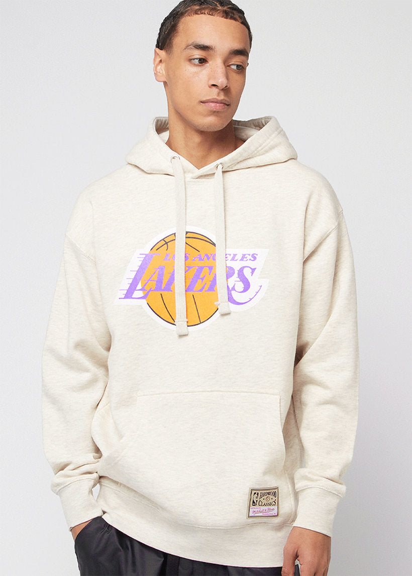 Mitchell &amp; Ness NBA Slammin Los Angeles Lakers oatmeal heather hoodie