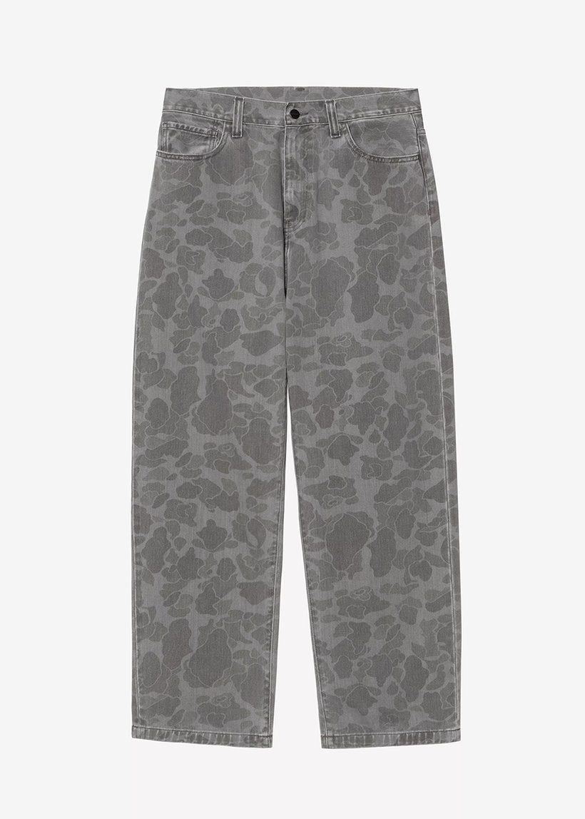 Carhartt WIP I033755 Duck Landon camo duck black heavy bleached denim pants