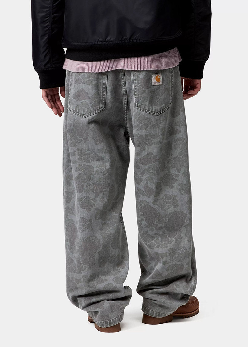 Carhartt WIP I033755 Duck Landon camo duck black heavy bleached denim pants