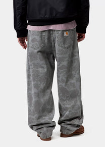 Carhartt WIP I033755 Duck Landon camo duck black heavy bleached denim pants
