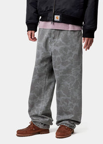 Carhartt WIP I033755 Duck Landon camo duck black heavy bleached denim pants
