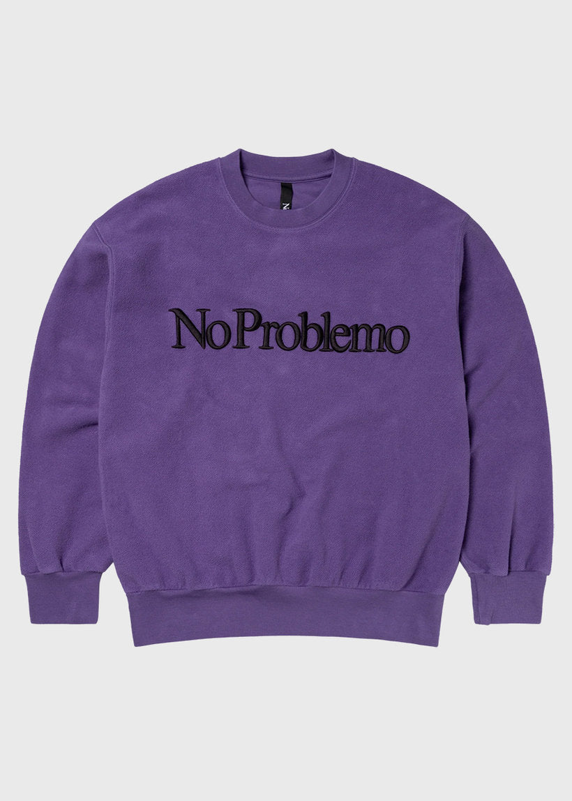 No Problemo Reverse fleece lilac sweater