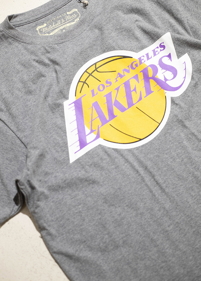 Mitchell &amp; Ness NBA Team Logo UPD Los Angeles Lakers grey marl tee