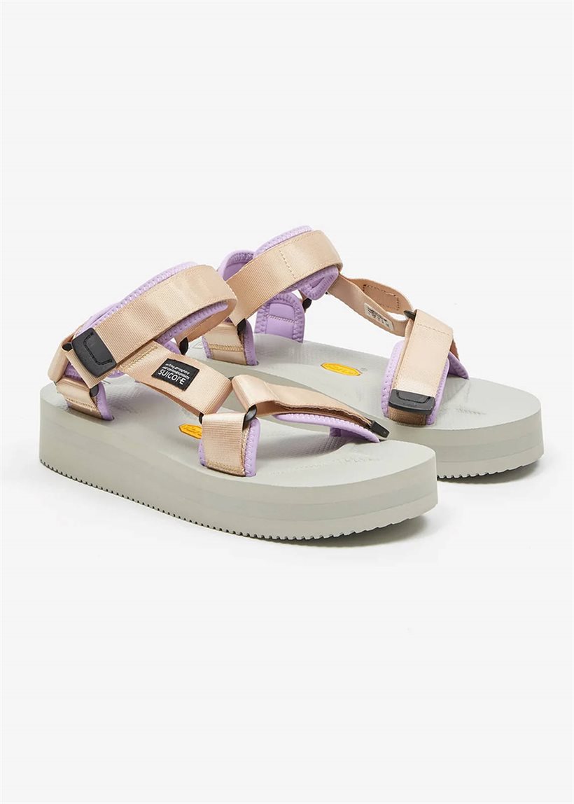 Suicoke DEPA V2 lt. beige purple sandals