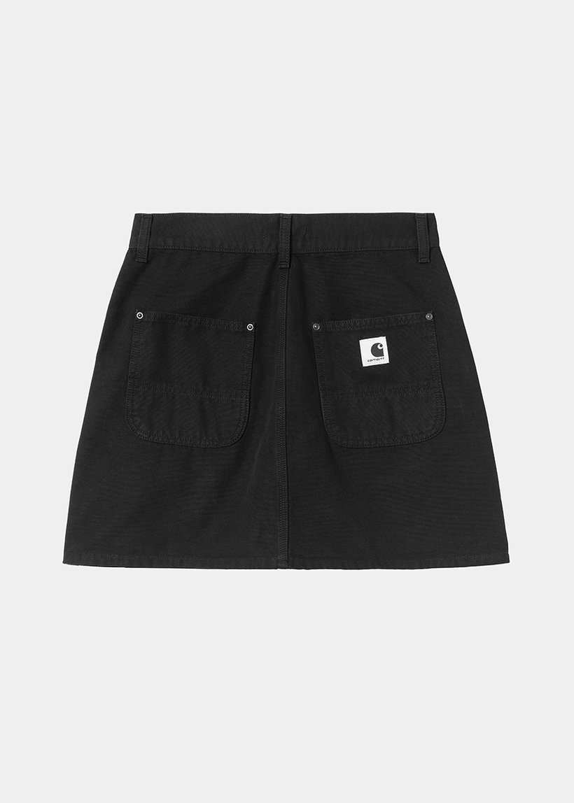 Carhartt WIP I034836 W' Maeve black stone washed double knee skirt