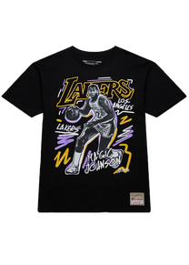 Mitchell &amp; Ness NBA Chalked Up Los Angeles Lakers Magic Johnson black tee
