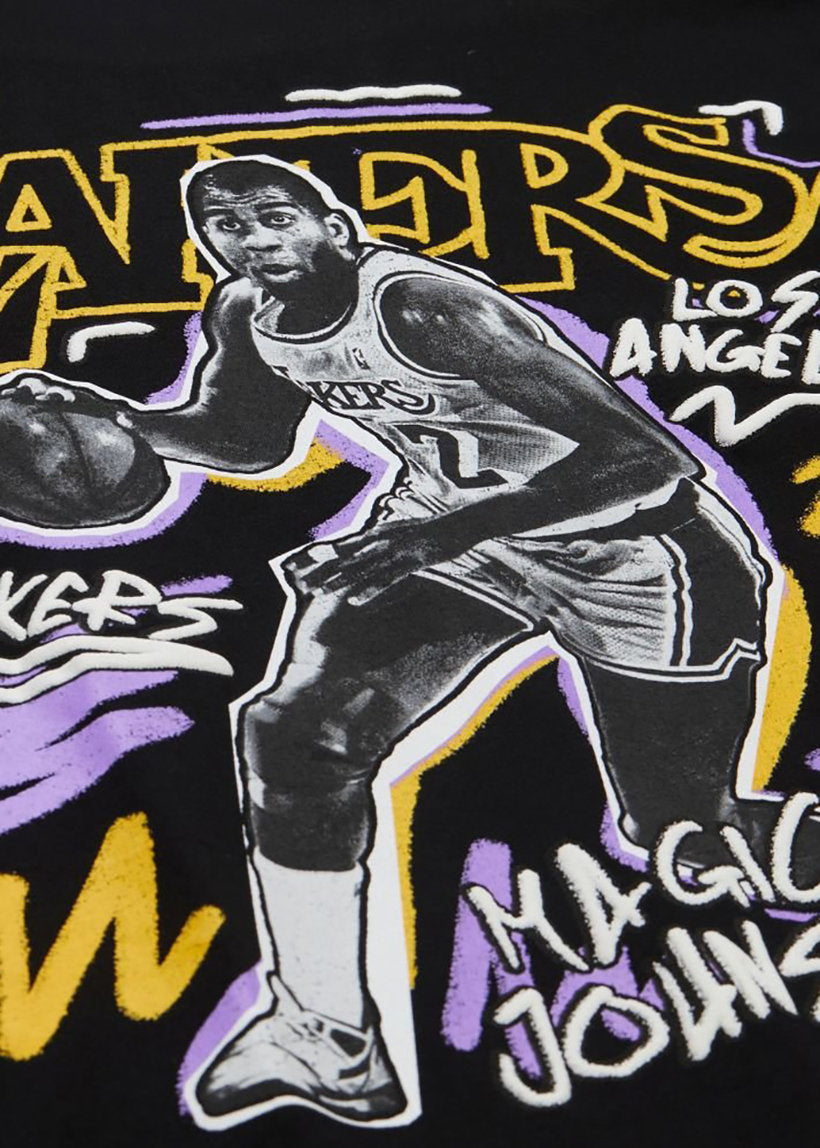 Mitchell &amp; Ness NBA Chalked Up Los Angeles Lakers Magic Johnson black tee