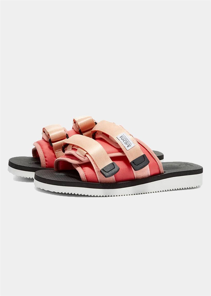 Suicoke MOTO CAB salmon black sandals
