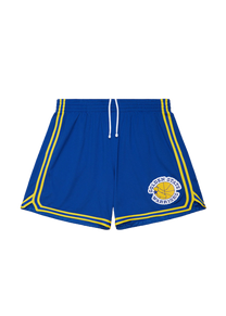 Mitchell &amp; Ness NBA Overtime Win Vintage Logo Warriors royal mesh shorts