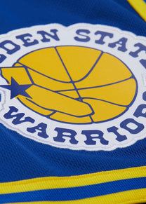 Mitchell &amp; Ness NBA Overtime Win Vintage Logo Warriors royal mesh shorts