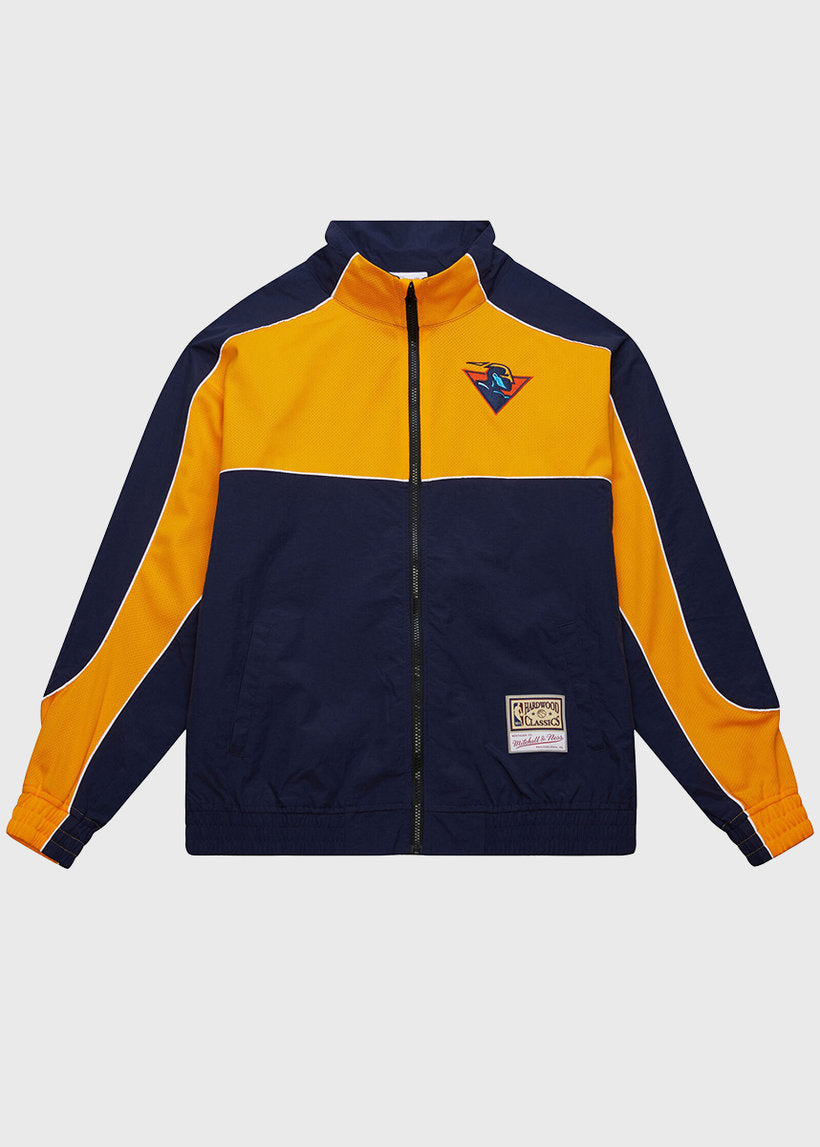 Mitchell &amp; Ness NBA Mesh Nylon Warriors yellow jacket