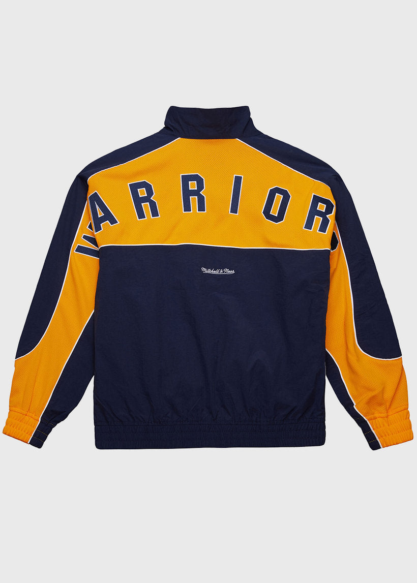 Mitchell &amp; Ness NBA Mesh Nylon Warriors yellow jacket