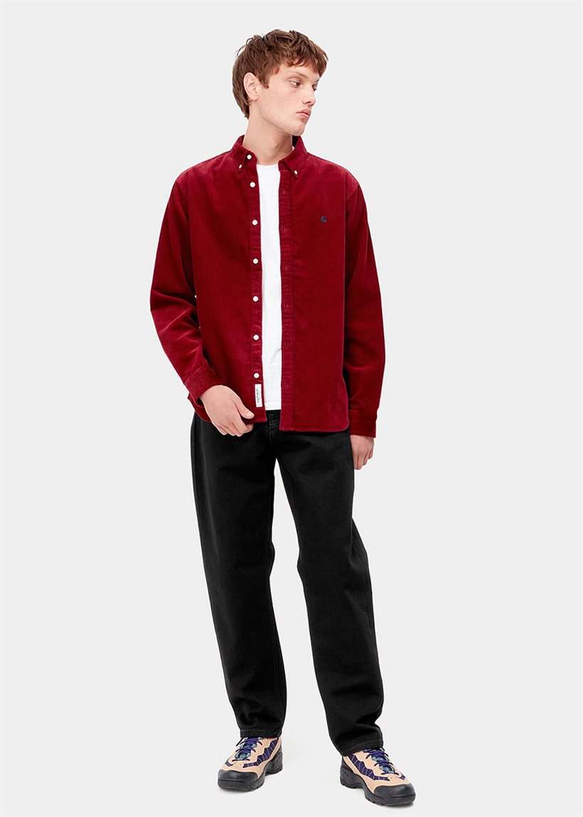 Carhartt WIP I029208 Newel cotton black one wash pants