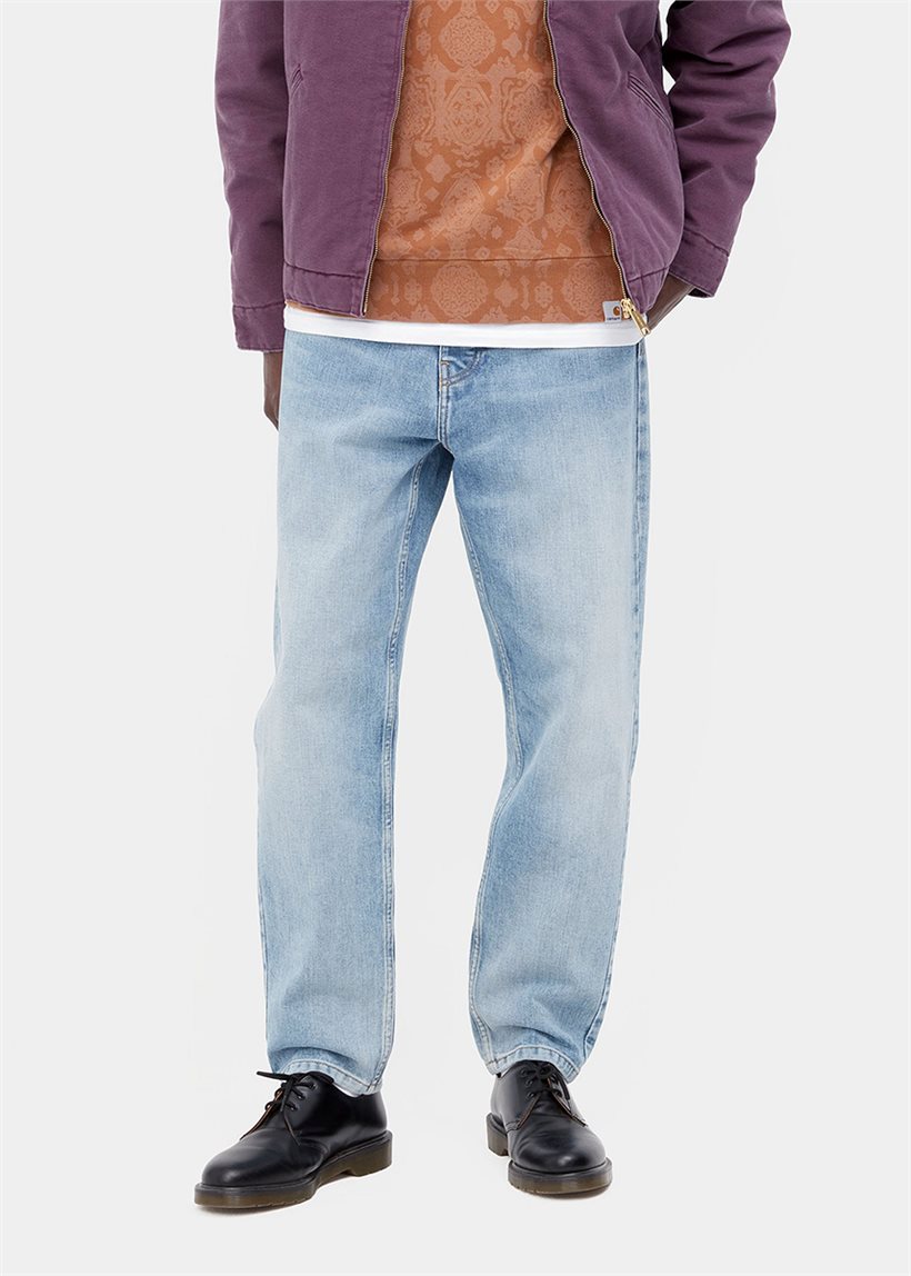 Carhartt WIP I029208 Newel blue light used wash pants