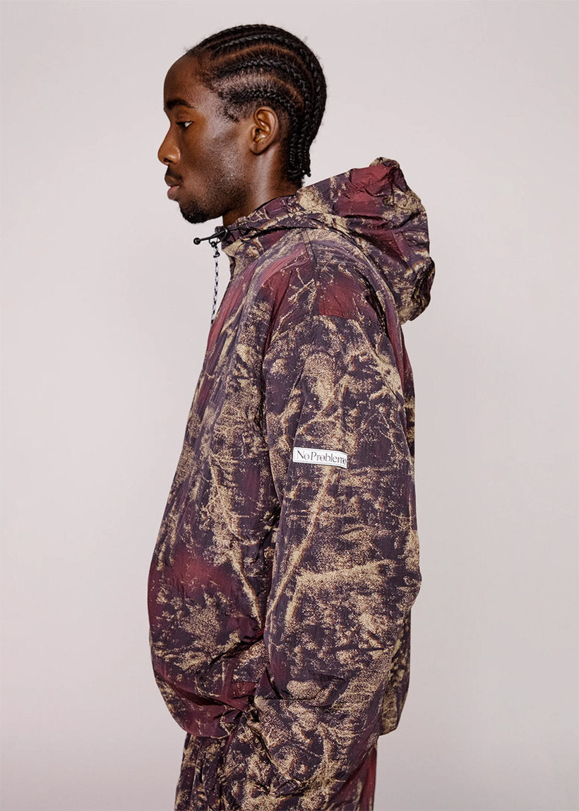 No Problemo Forest Glitch nylon jacket