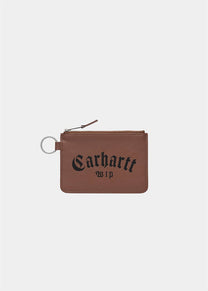 Carhartt WIP I033228 Onyx zip wallet leather cognac/black