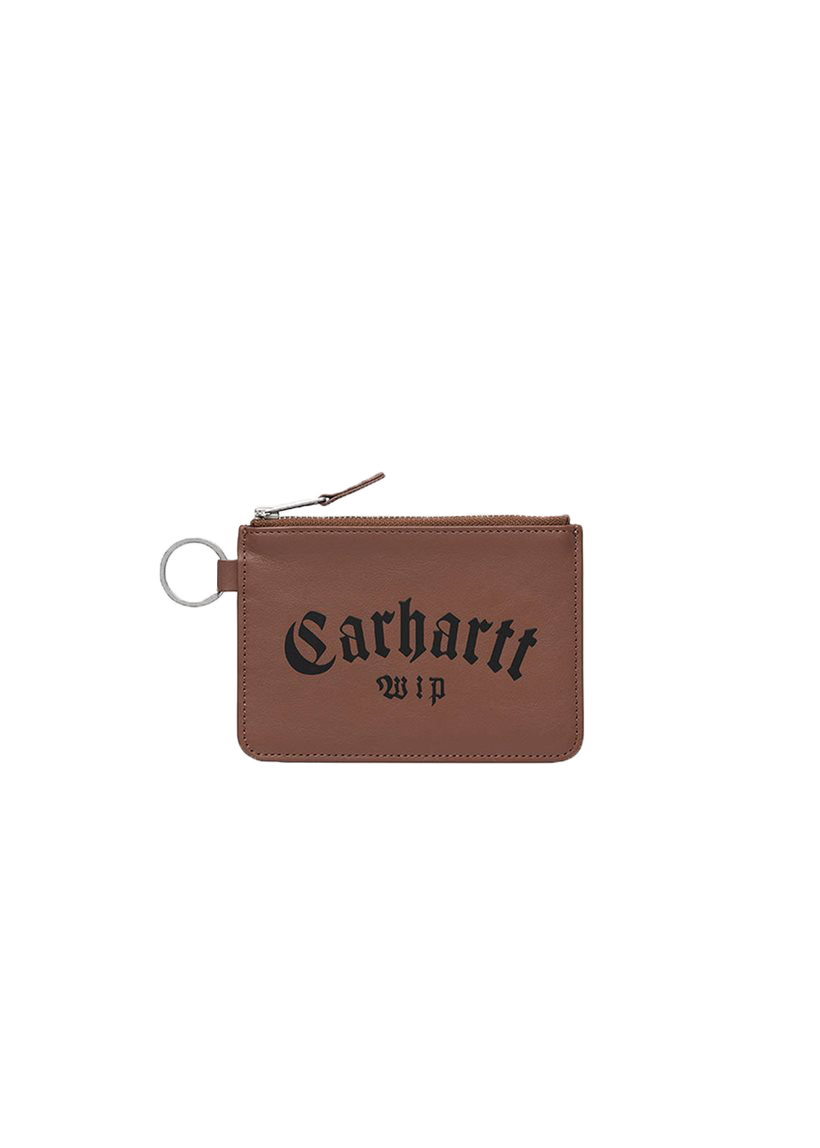 Carhartt WIP I033228 Onyx zip wallet leather cognac/black