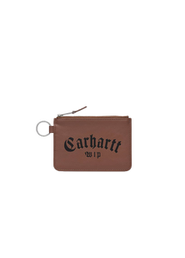 Carhartt WIP I033228 Onyx zip wallet leather cognac/black