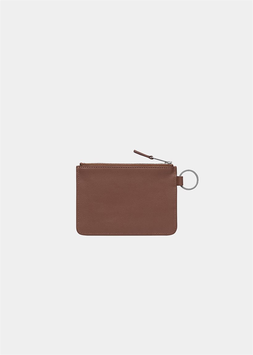 Carhartt WIP I033228 Onyx zip wallet leather cognac/black