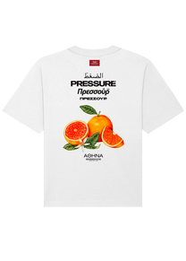Pressure Portokali white tee
