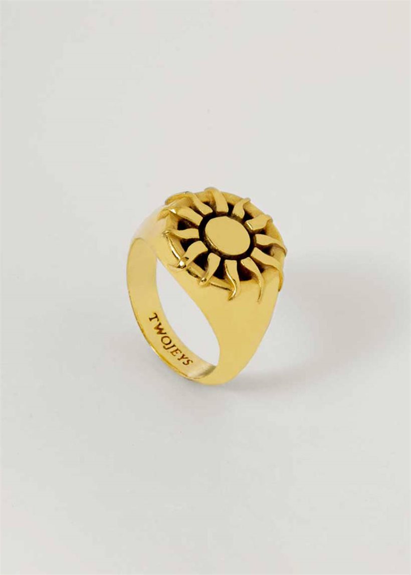 Twojeys Organic Sun gold ring