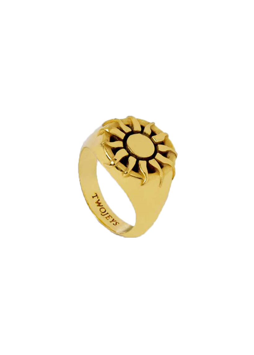 Twojeys Organic Sun gold ring