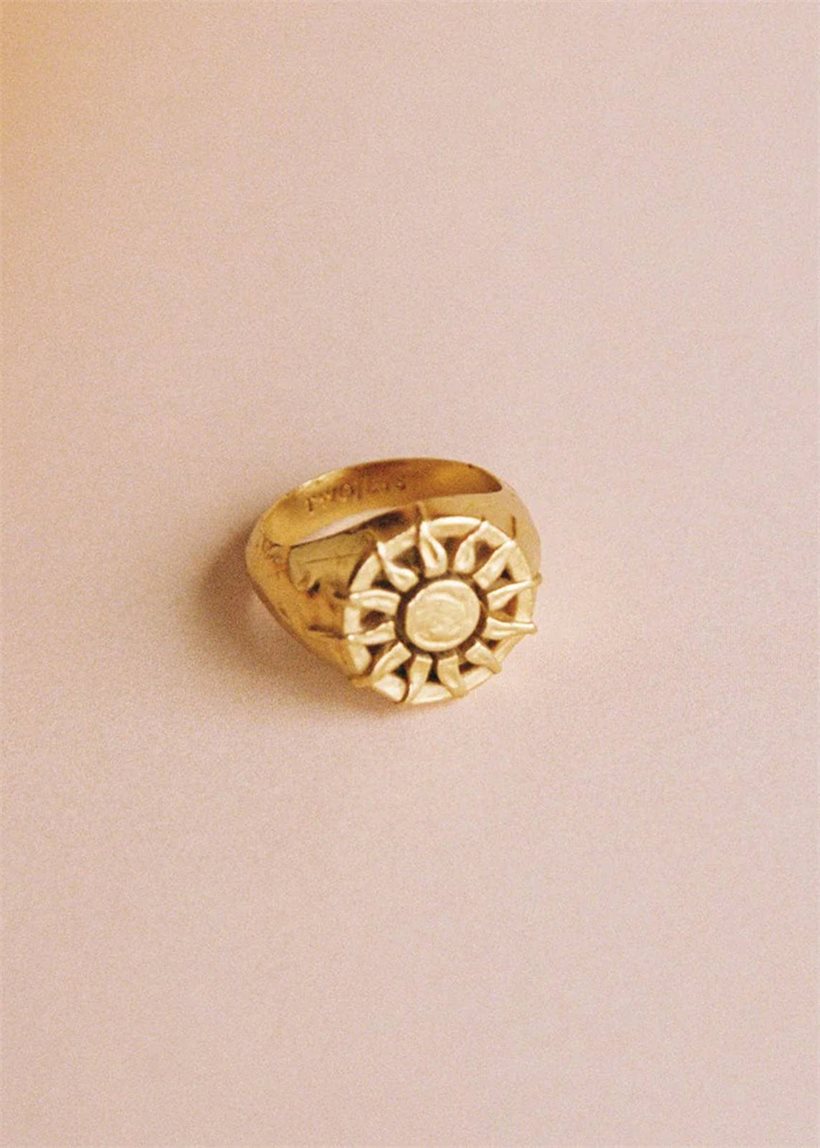 Twojeys Organic Sun gold ring