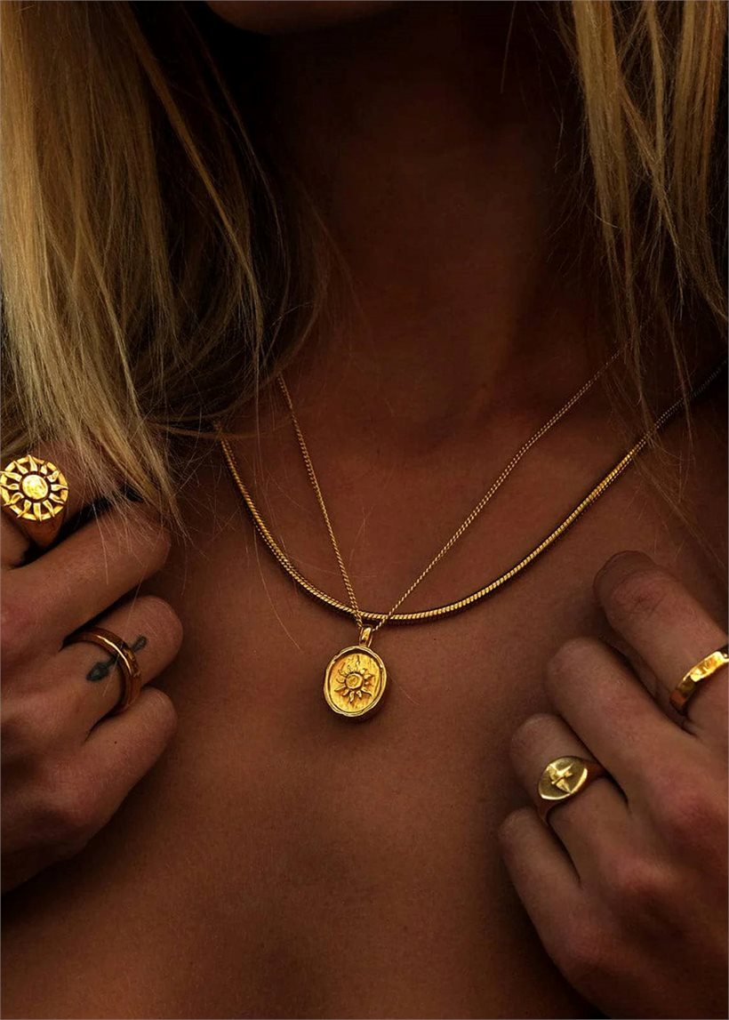 Twojeys Organic Sun gold ring