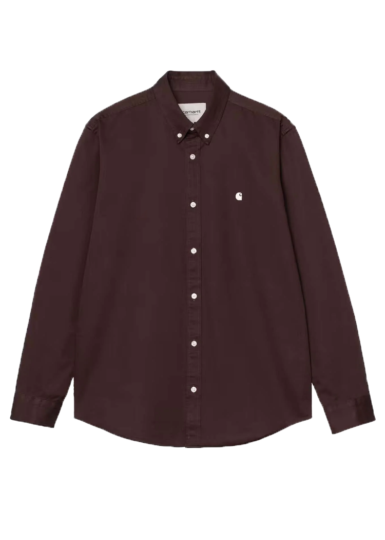 Carhartt WIP I023339 Madison palisander/wax L/S shirt