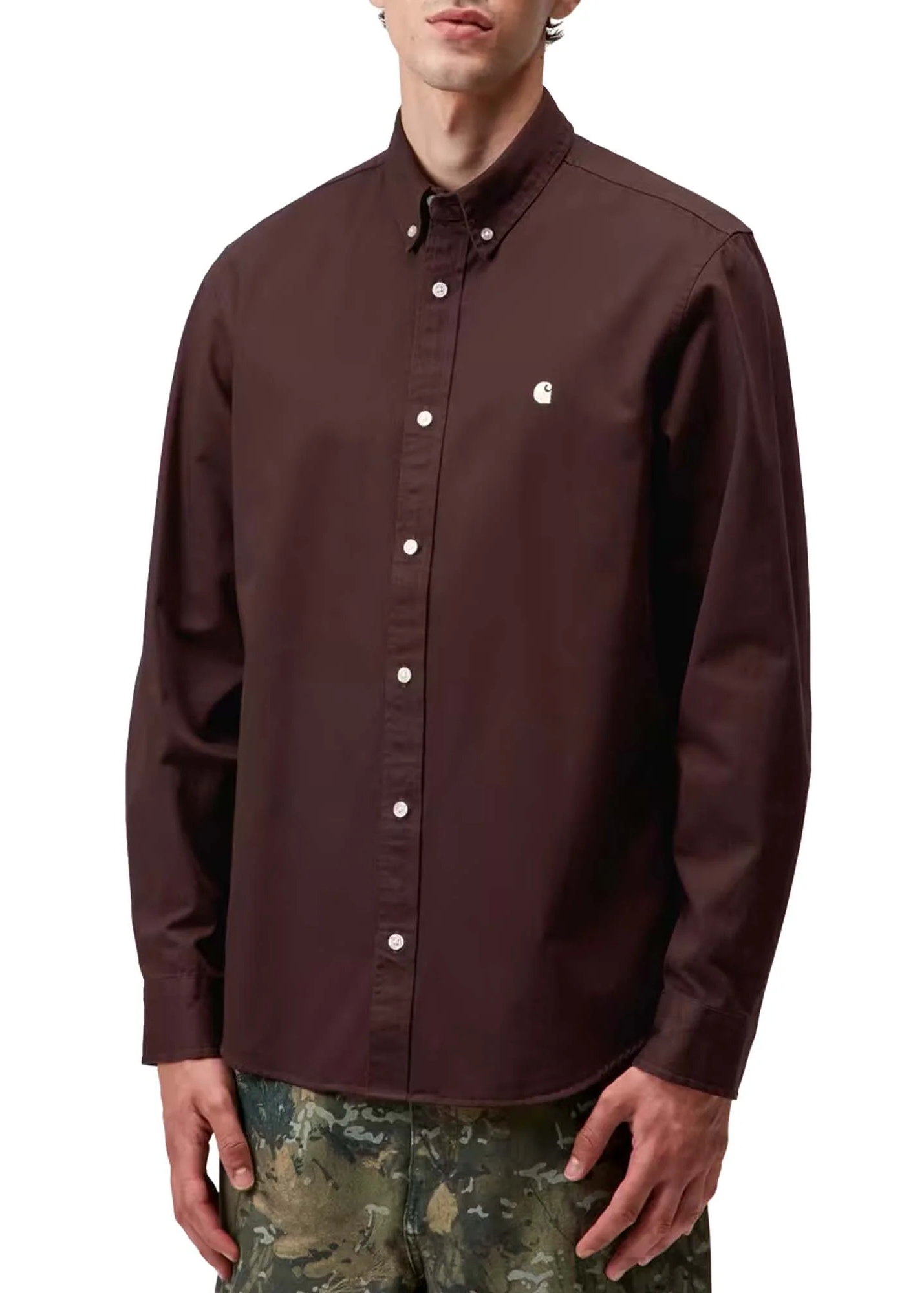 Carhartt WIP I023339 Madison palisander/wax L/S shirt