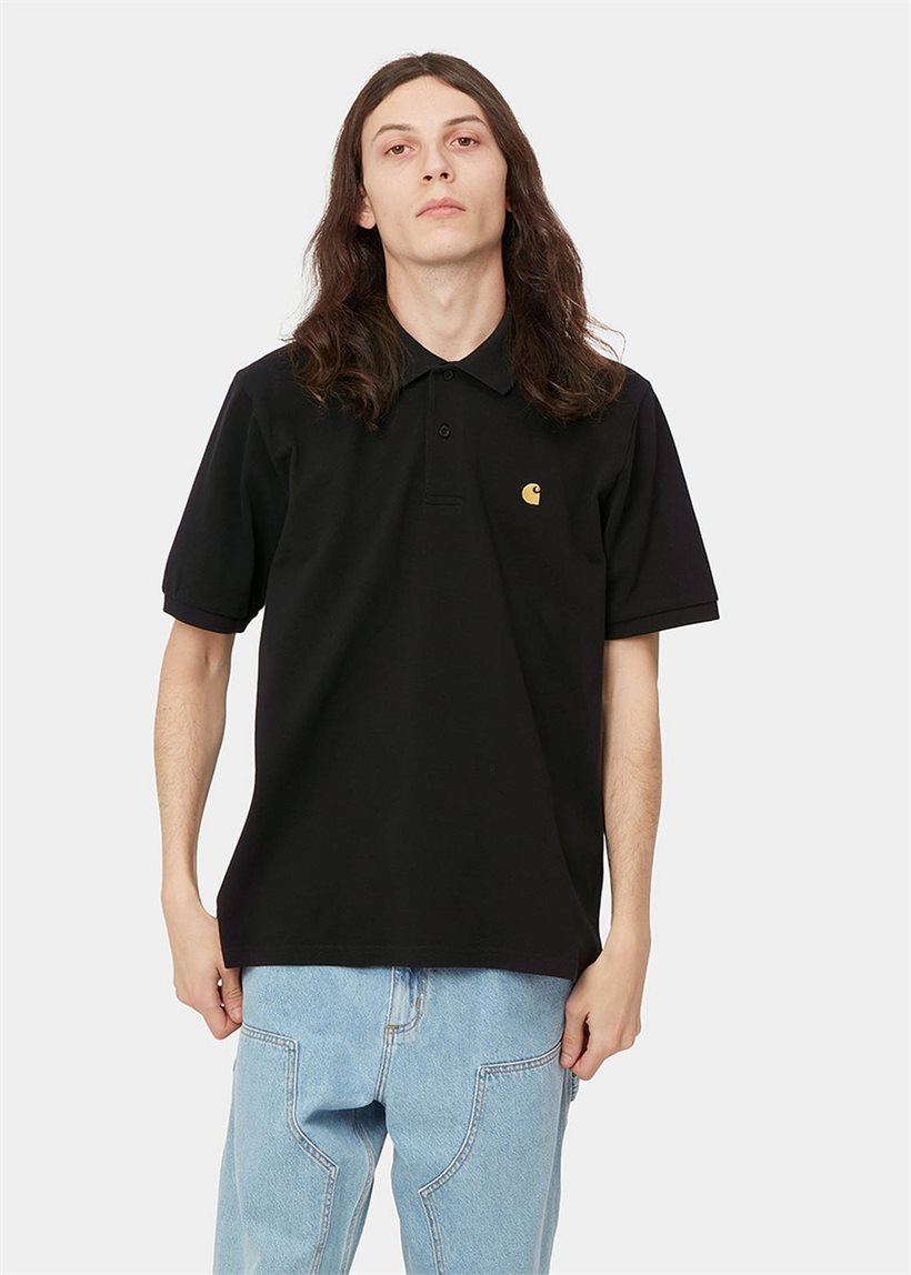 Carhartt WIP I023807 Chase Pique black/gold polo