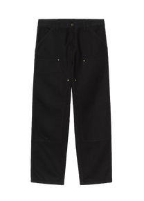 Carhartt WIP I031501 Double Knee rinsed black pants
