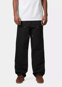 Carhartt WIP I031501 Double Knee rinsed black pants