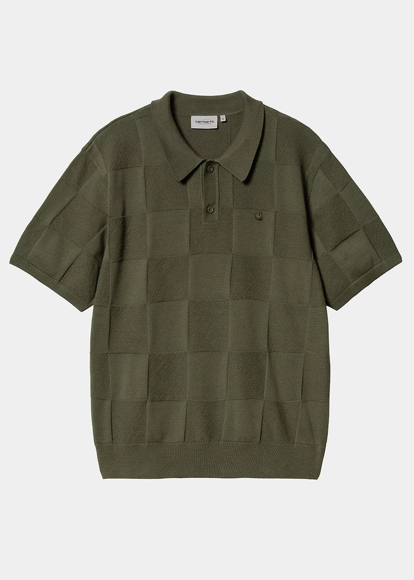 Carhartt WIP I034535 S/S Checker dollar green polo