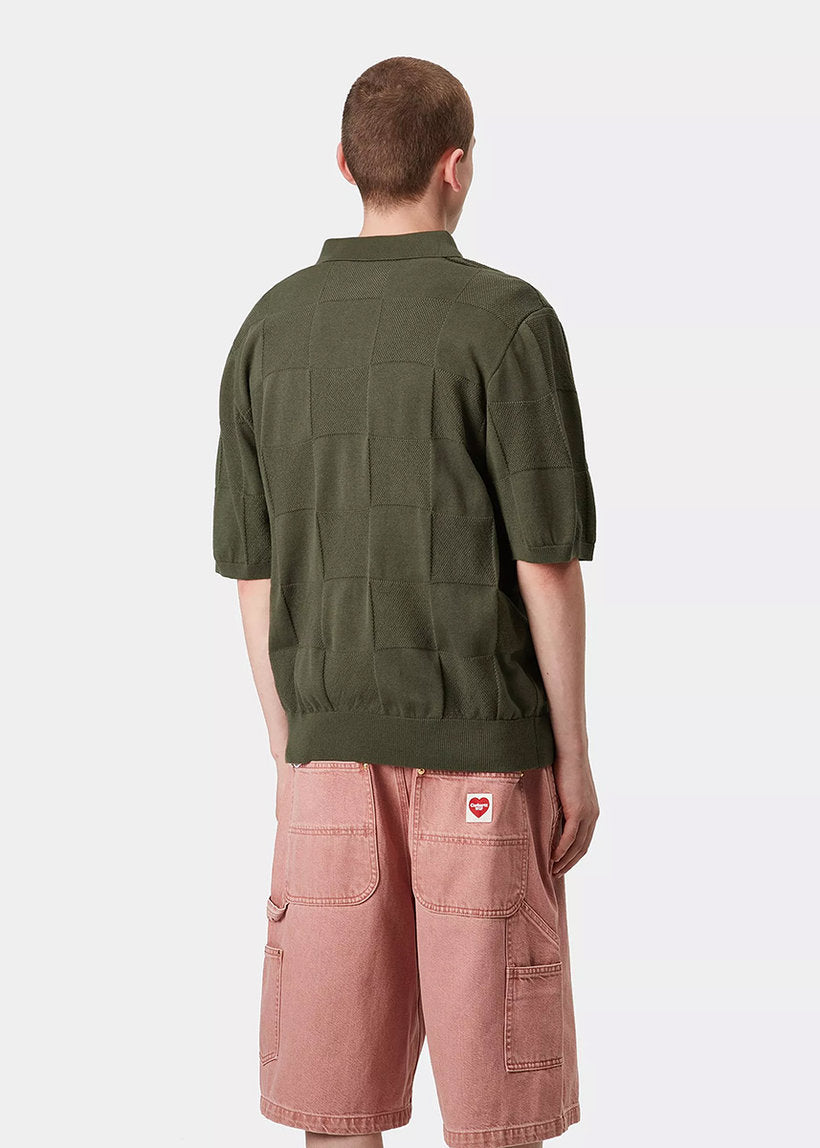 Carhartt WIP I034535 Checker dollar green S/S polo