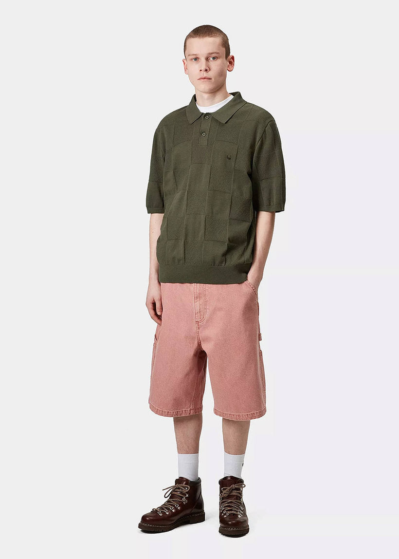 Carhartt WIP I034535 Checker dollar green S/S polo