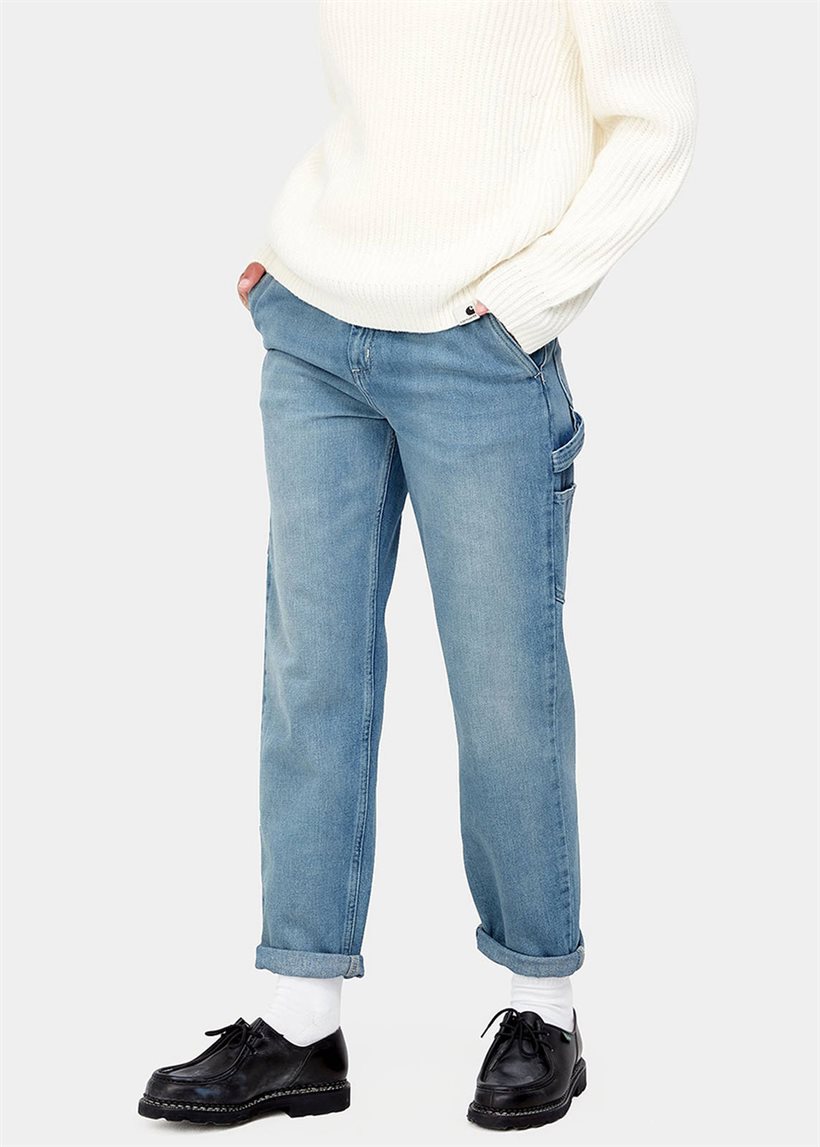 Carhartt WIP I025268 W' Pierce blue light stone washed pants