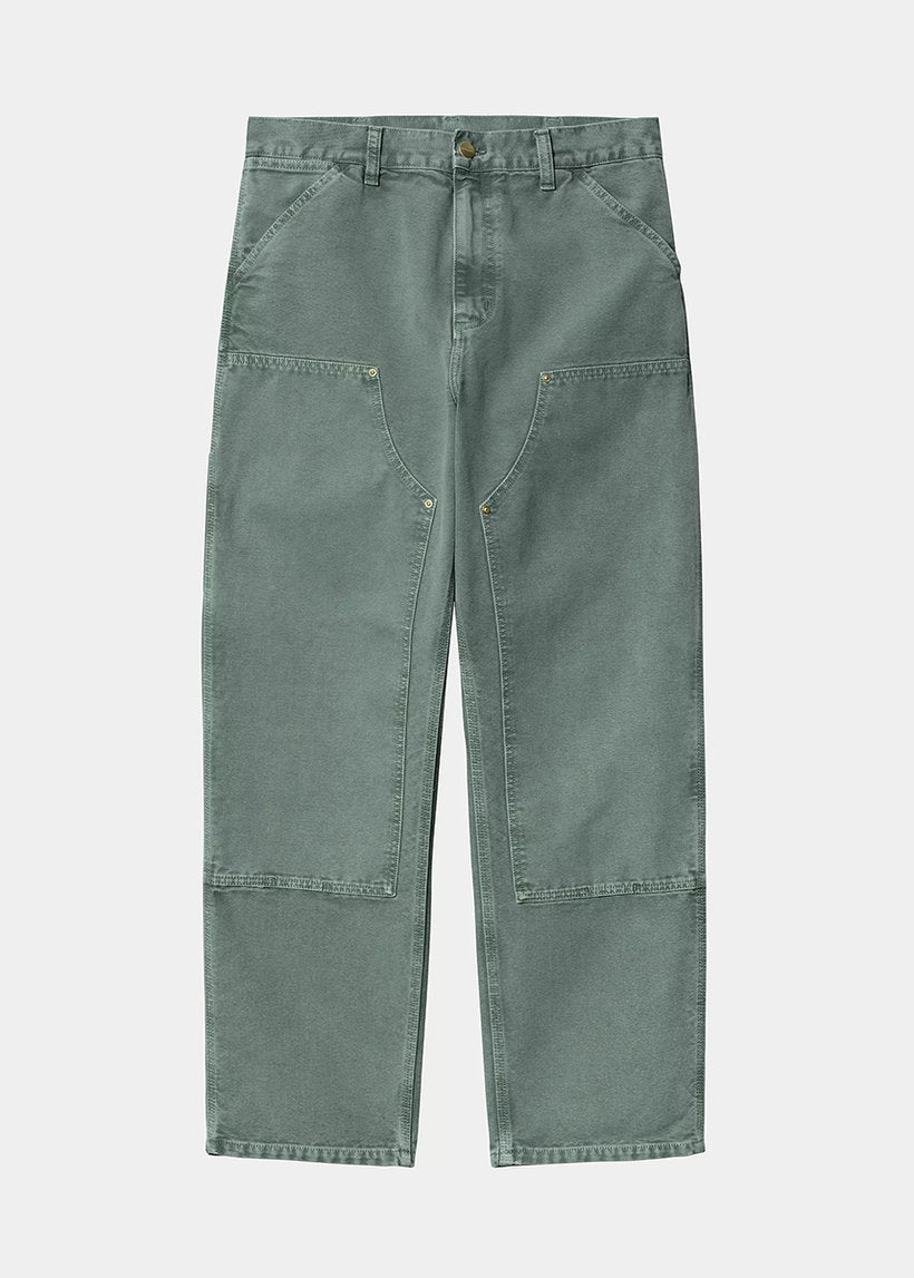 Carhartt WIP I034796 Double Knee stone canvas silver pine pants